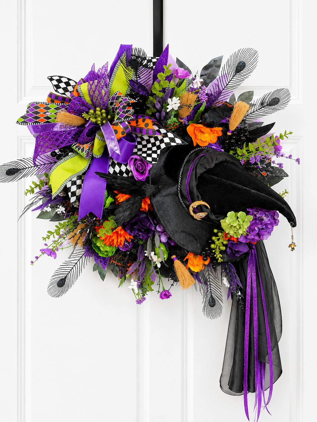 Enchanting Witch Hat Halloween Wreath