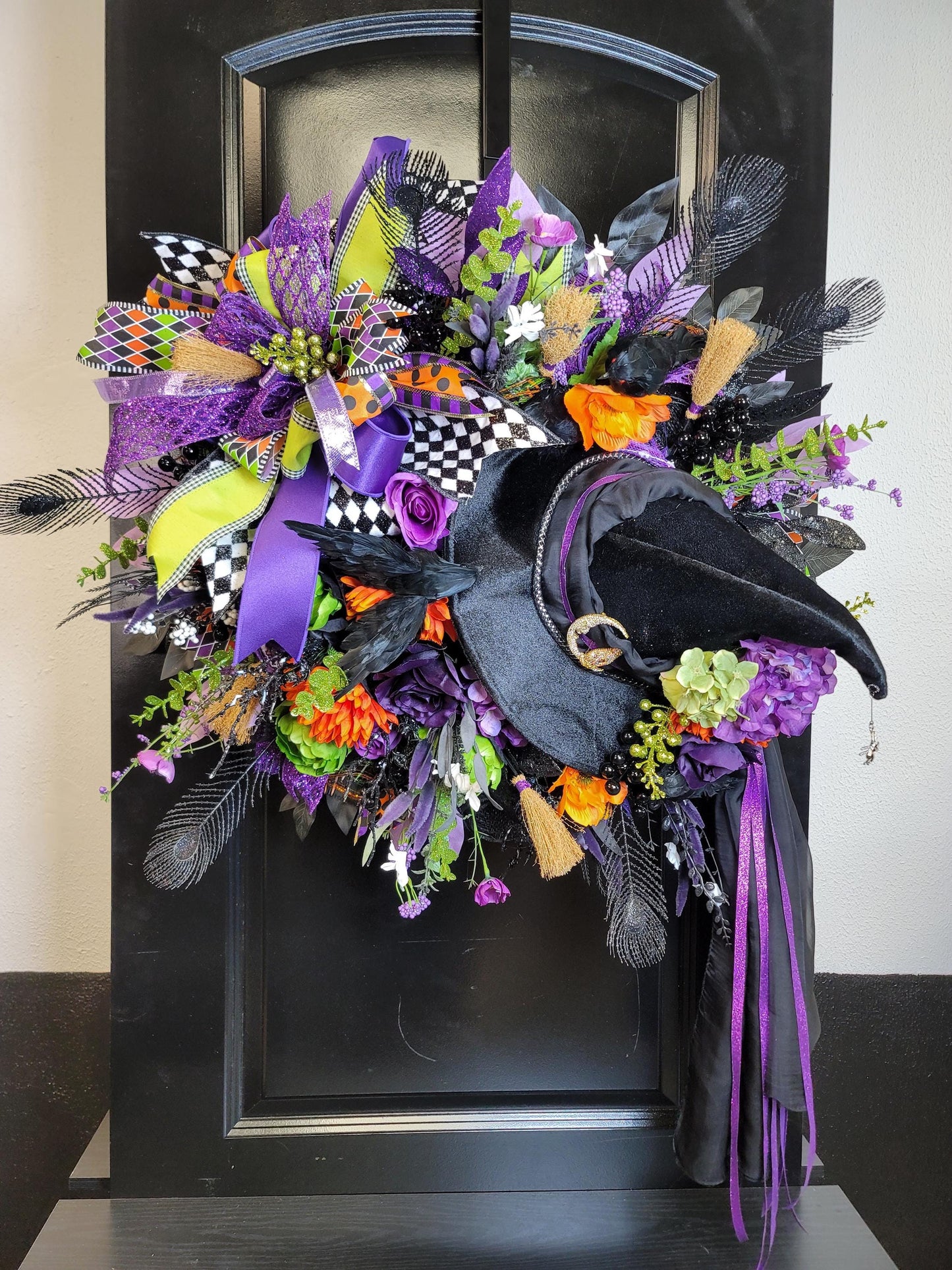 Enchanting Witch Hat Halloween Wreath